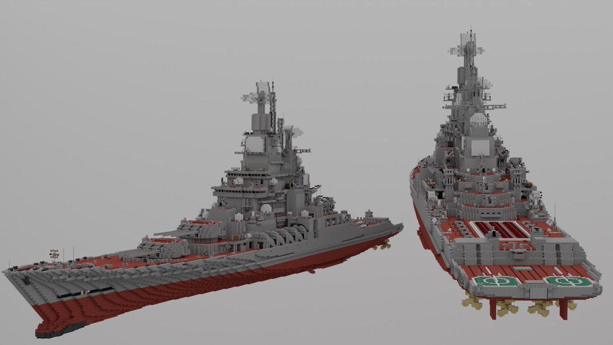 yoru14s's tweet image. ミサイル戦艦
Jamison Cunningham氏のデジタルアート作品のオマージュ
 #minecraft軍事部　
#Minecraft #マイクラ
