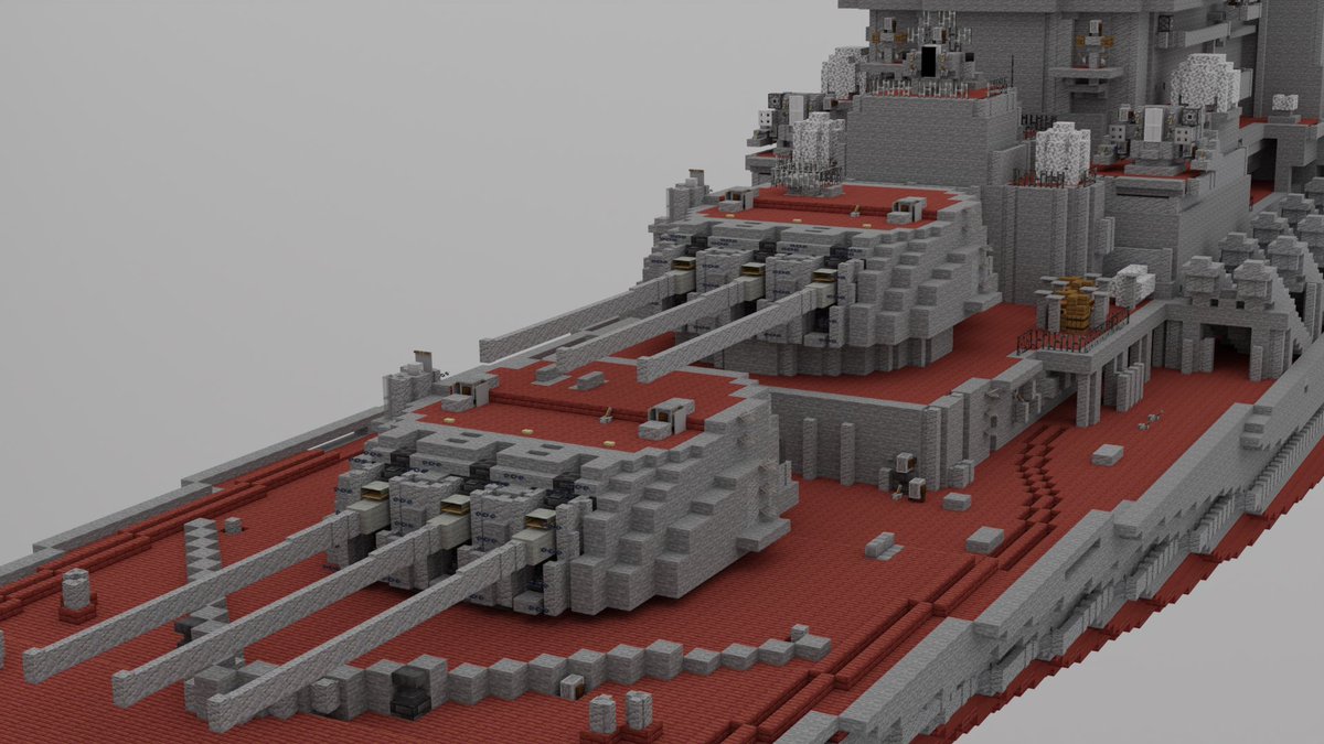 yoru14s's tweet image. ミサイル戦艦
Jamison Cunningham氏のデジタルアート作品のオマージュ
 #minecraft軍事部　
#Minecraft #マイクラ