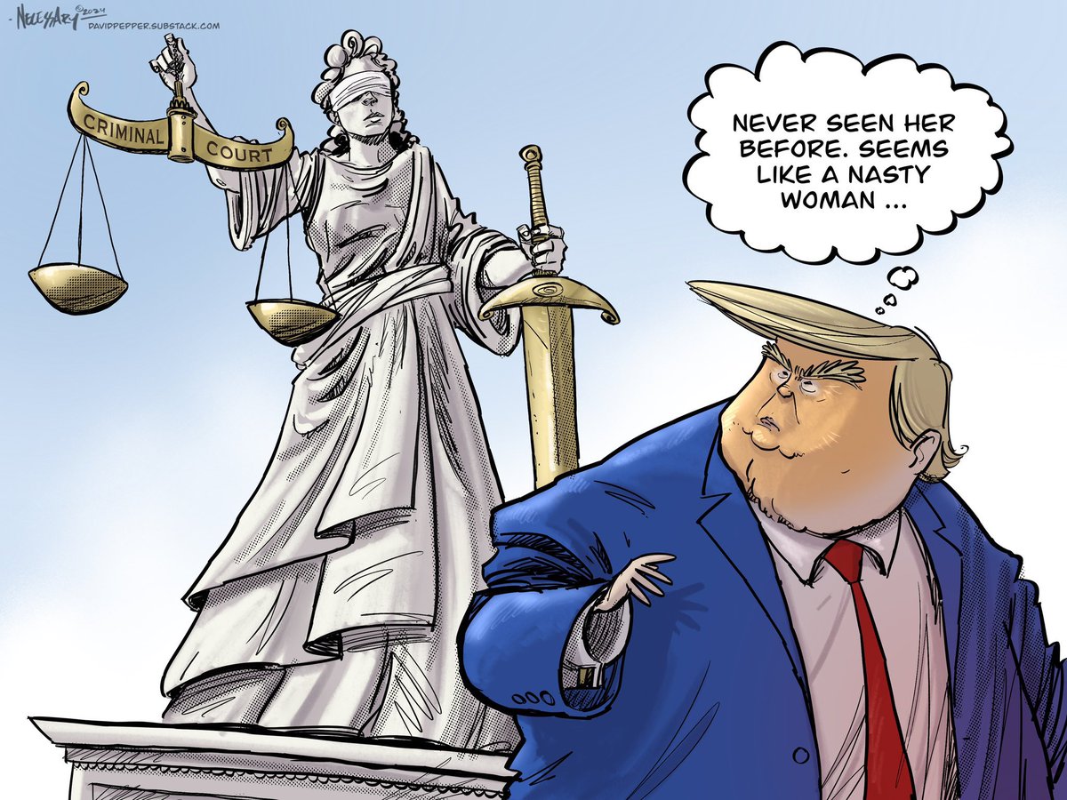 🚨 🚨 Cartoon Tuesday: “Lady Justice” - by @knecessary 1/