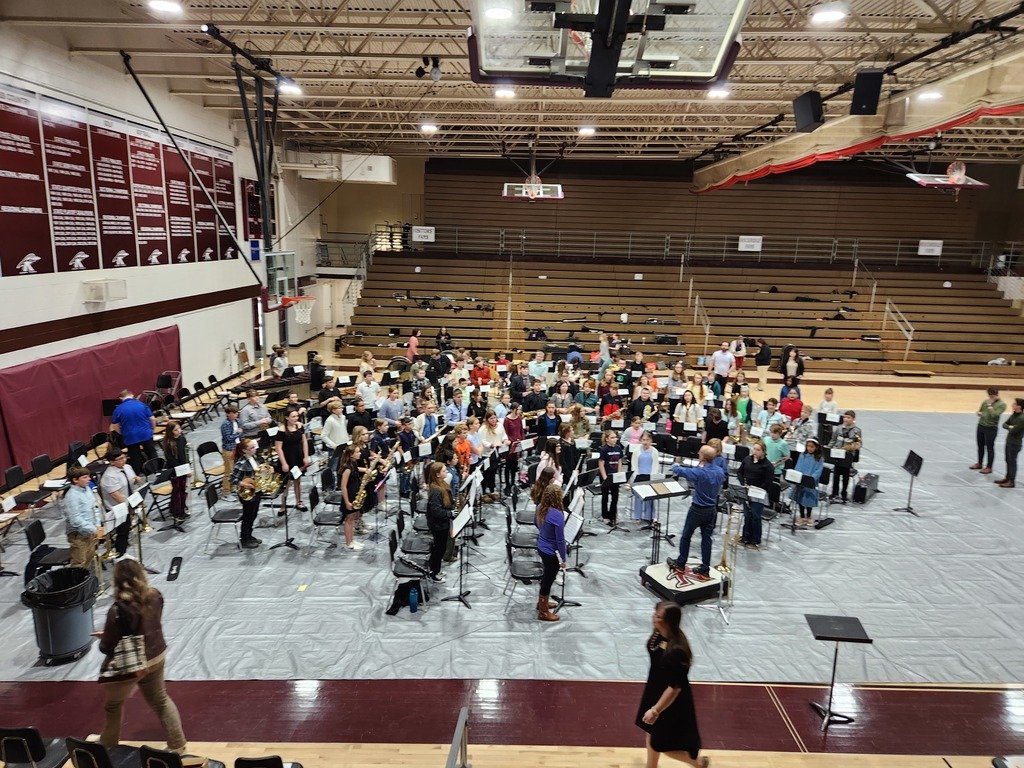 Two of our Galva Elementary Band students were selected to perform in the ILMEA Elementary General Music Festival honor band! Can you spot them in here? Congratulations Madelyn and Ceci!