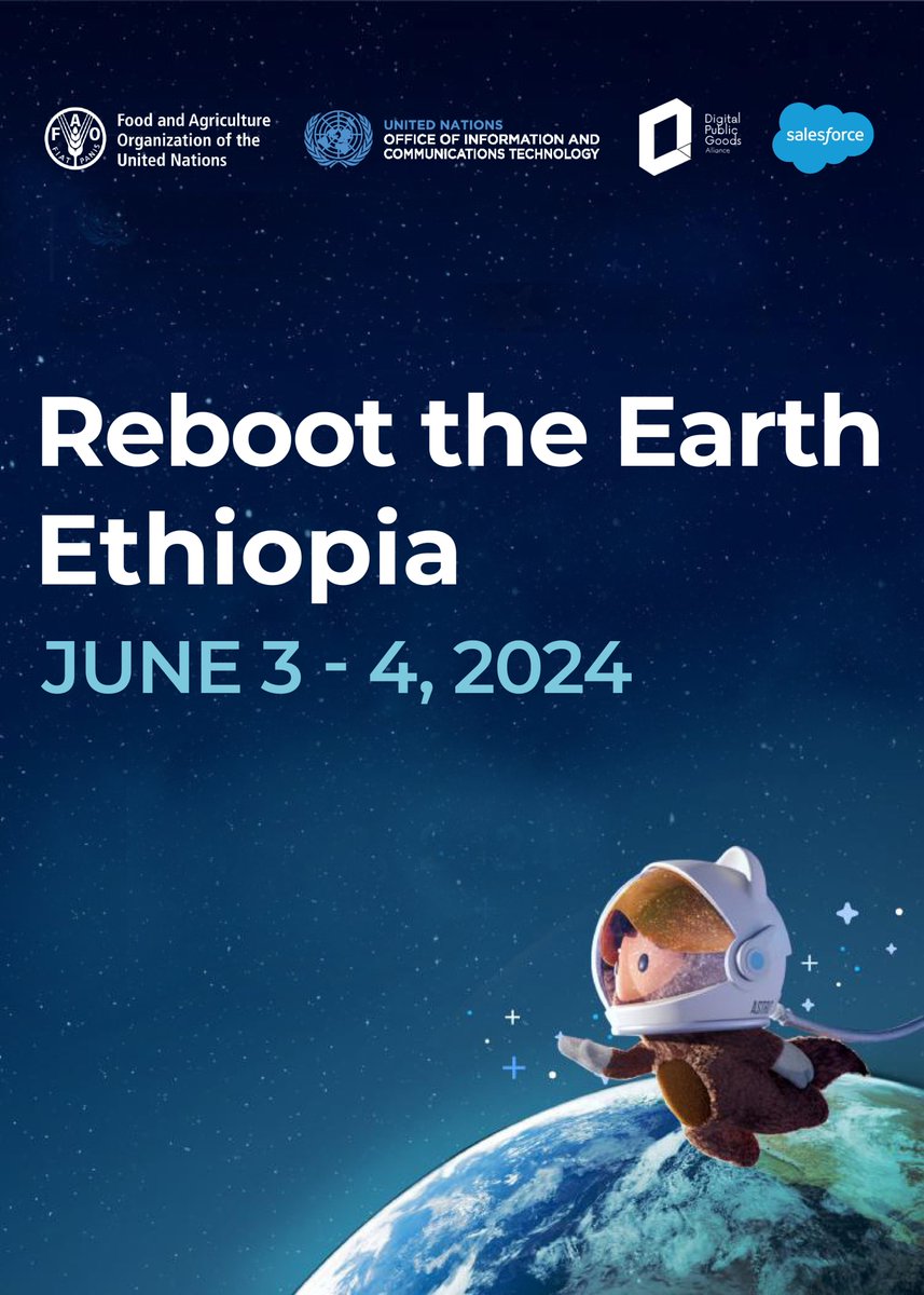 @MinistryofInno2, in partnership with @Salesforce, @UN_OICT, @FAOInnovation & @DPGAlliance, is inviting young Ethiopians to join Reboot The Earth - Ethiopia. Let's innovate for climate action & sustainable development! Sign up now: forms.gle/8evxDE9fkWXS5M…