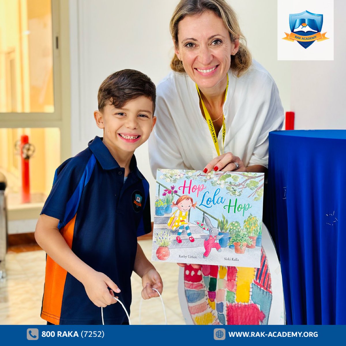 What a day at our Book Fair Week! 📚✨ Hosted the amazing author Ms. Kathy Urban ✍️😍 Students loved 'Hop Lola Hop' & activities like building shapes, painting, and coloring 🎨🖍️ A memorable experience for all! 💫 #RAKAcademy #RasAlKhaimah #UAE #Education