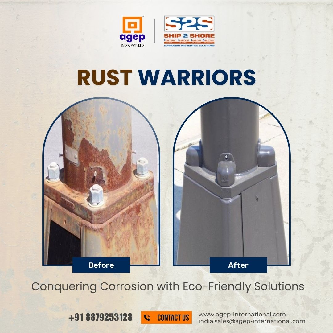 Join the Rust Warriors in conquering corrosion with eco-friendly solutions!
#rustwarriors #corrosionsolutions #ecofriendly #SustainableTech #GreenInnovation #fightagainstrust #protectourplanet #greentechnology #agepindia #agepinternational #S2S