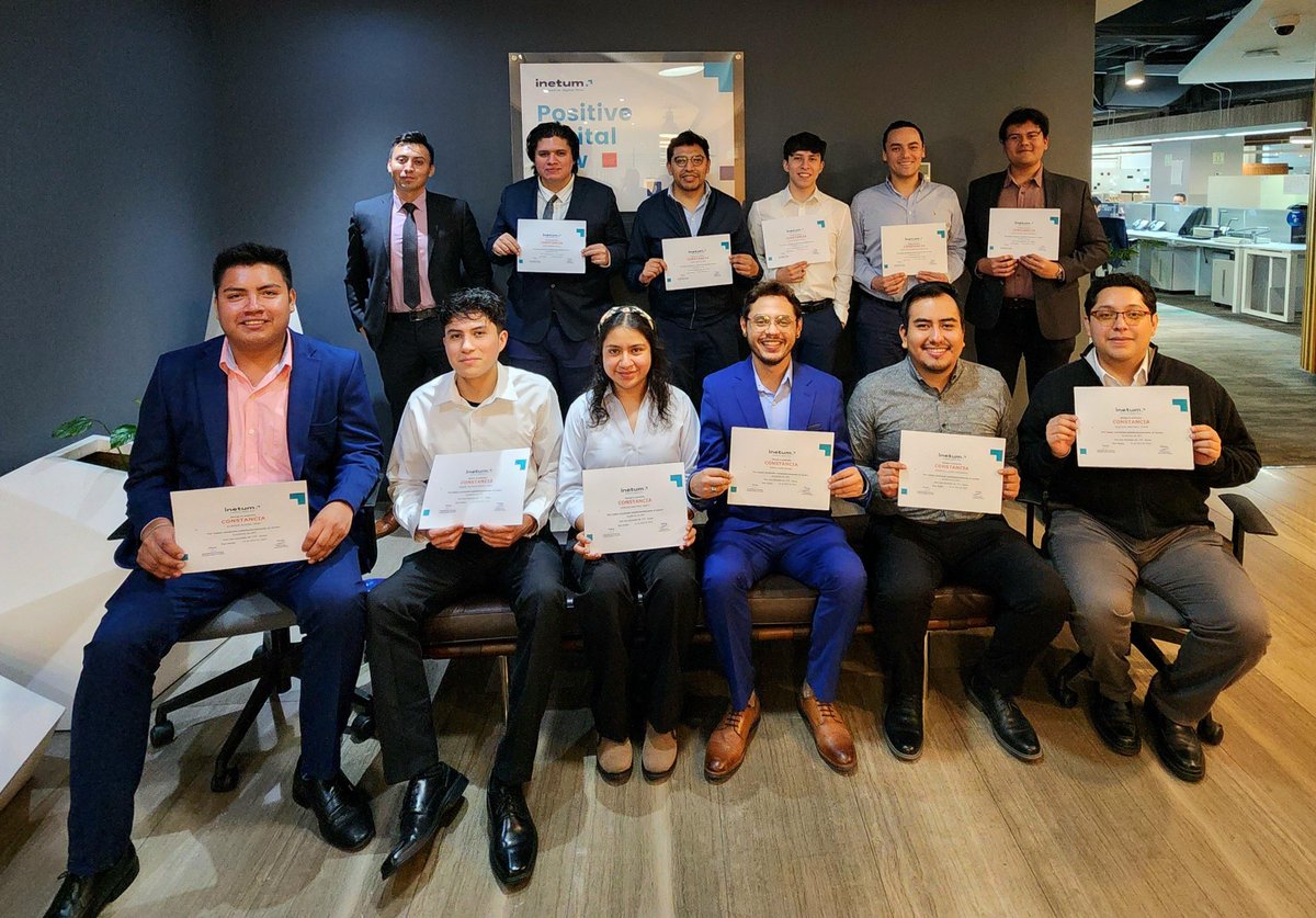¡En Inetum México estamos orgullosos de anunciar la graduación de la 2ª generación de Inetum Academy centrada en tecnología APX! Felicidades a nuestros graduados por este gran logro. ¡Bienvenidos al mundo digital! #Formación #TechTraining #Semilleros #Inetum