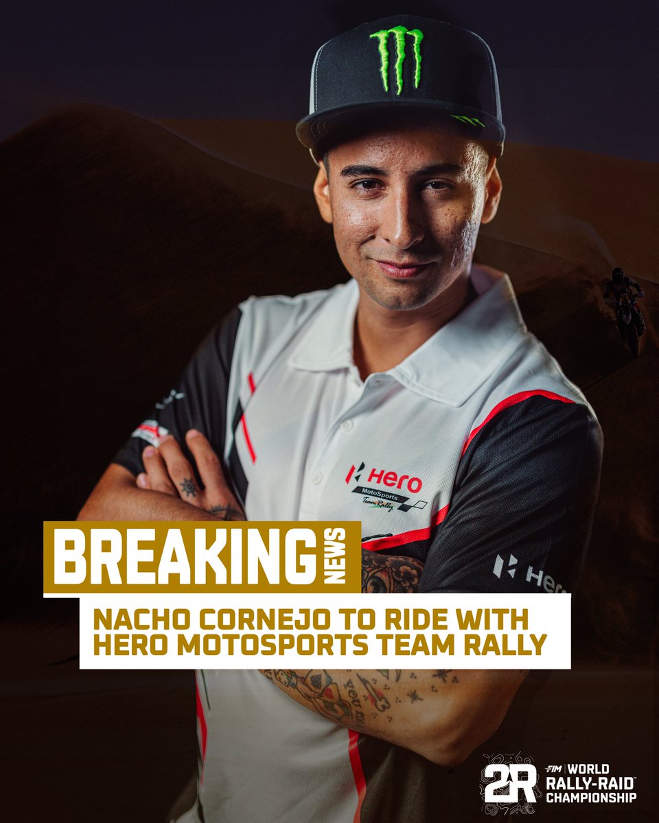 🚨 BREAKING NEWS 🚨 🏍 We talked about it a while back! Here are the new colors of Nacho! Chile joins the @hero_motosports Team Rally. 🇨🇱 After six years with @RallyTeamHRC , @nachocornejo11 is starting a new adventure with the Indian manufacturer ! 🗓 First outing with his…