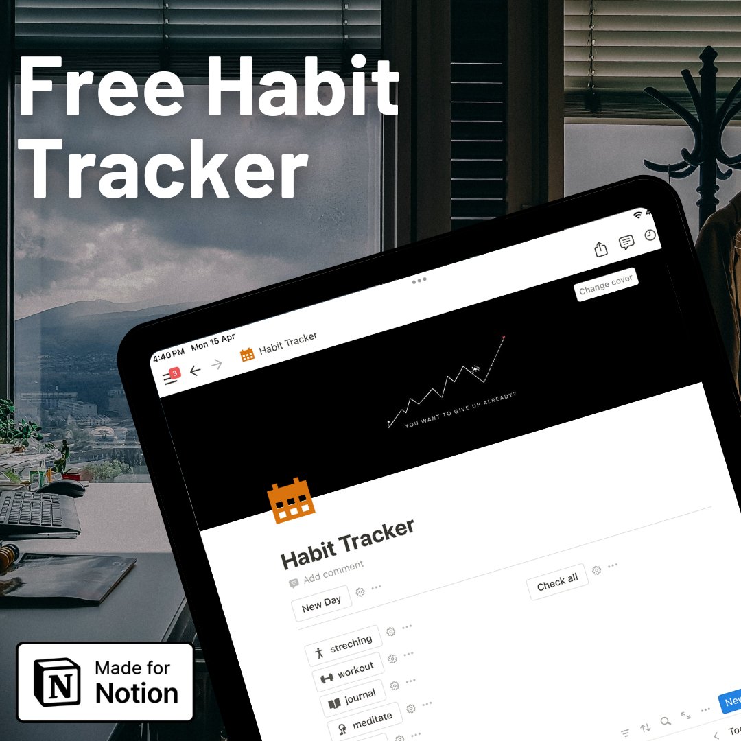 beorganized11's tweet photo. Habit tracking is like playing a video game.

Every day you get to level up your character. 
Miss a day?
You lose a life.
 Master the game, master your life. https://t.co/EO2R0rEhs3