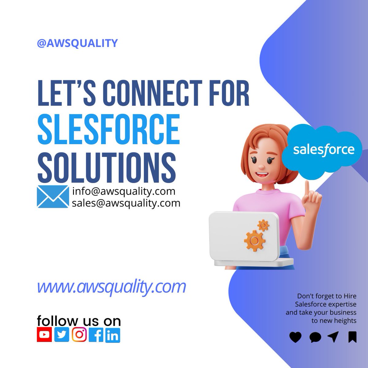 Article-awsquality.com/awsquality-sal… Elevate Your Business with AwsQuality! Go Global, Grow Faster: Attract & Convert Clients with AwsQuality Salesforce & Development Expertise 🌍awsquality.com #salesforce #trailblazer #factory #Enterpreneur #crm