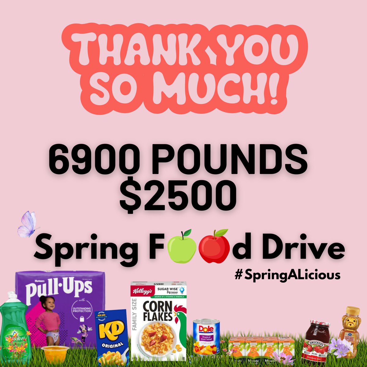 orangevillefood's tweet photo. 🌷THANK YOU SO MUCH!!!🌷
Our Spring-A-Licious Food Drive collected 6900 pounds of food and $2500 in financial donations 🤩
Thank you #Orangeville for all of your amazing community support. 💙

#DufferinCounty #FoodDrive #SpringALicious https://t.co/5rU7hO8cT8