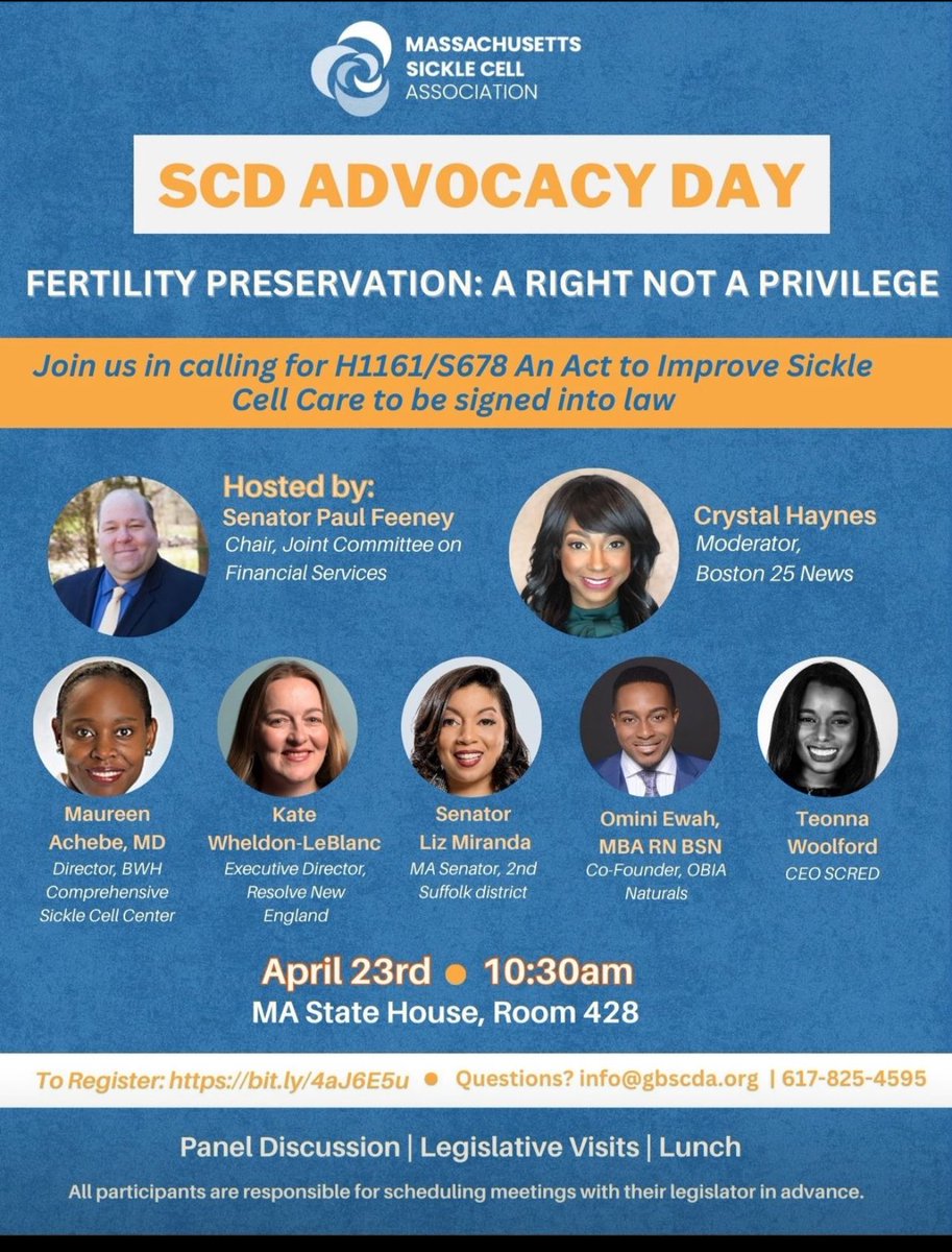 I'm the CEO of <a href="/SickleRED20/">SickleRED</a> of course I came to Boston to lend my voice to the importance of Medicaid coverage for fertility preservation