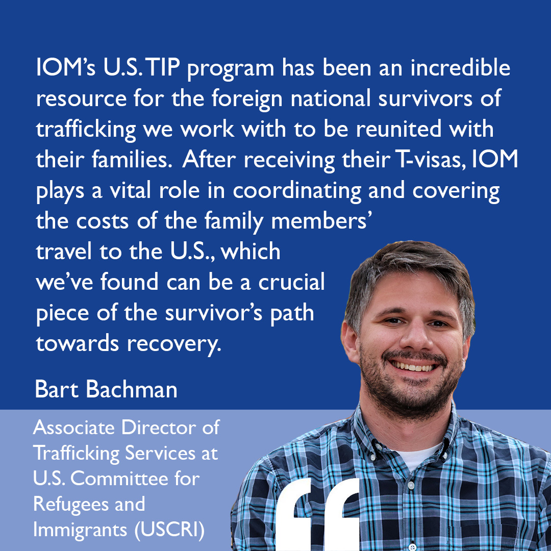 Bart Bachman, of @USCRIdc , shares the vital role of the U.S. TIP Program, funded by @StatePRM , in reuniting survivors of human trafficking with their loved ones, sparking hope and resilience. Together, we rewrite narratives of strength, resilience, and the importance of family.