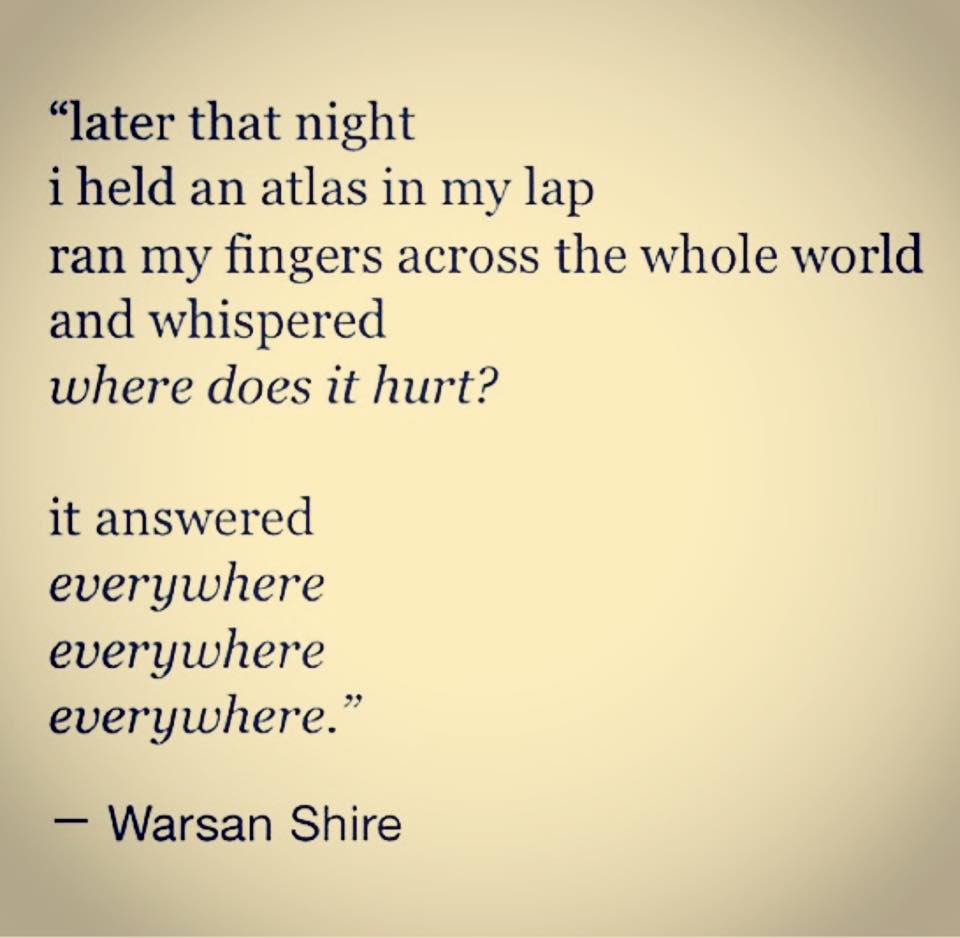 Utterly, utterly overwhelmed by this world today. Feeling angry and sad and helpless. We should be better. We CAN be better. #Gaza #MiddleEast #Ukraine #Sudan #Syria #Haiti #Myanmar #Antisemitism #RwandaBill #ClimateCrisis #CostOfLivingCrisis @warsan_shire