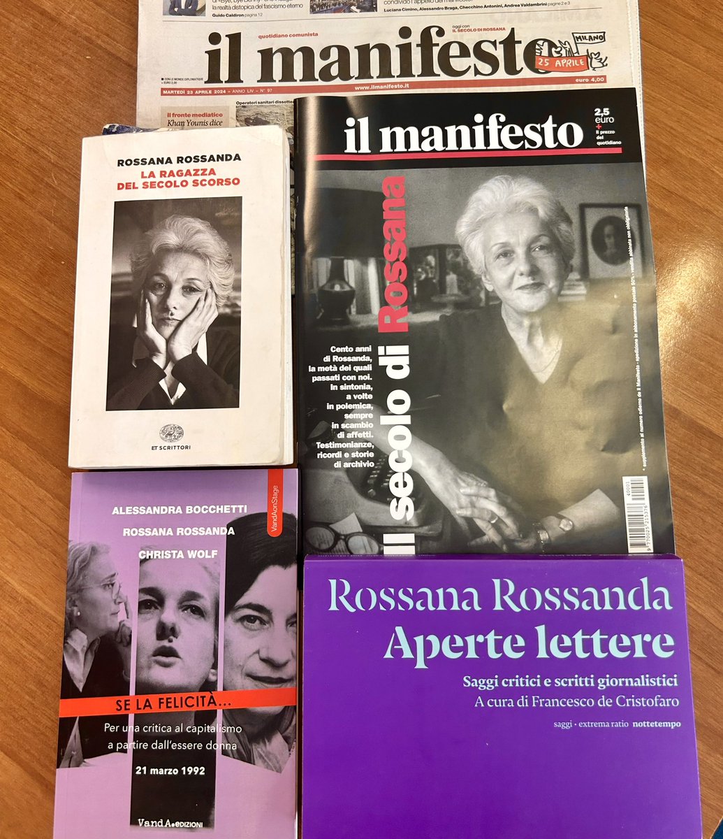 buon compleanno, ragazza. oggi il secolo sei tu. #rossanarossanda100