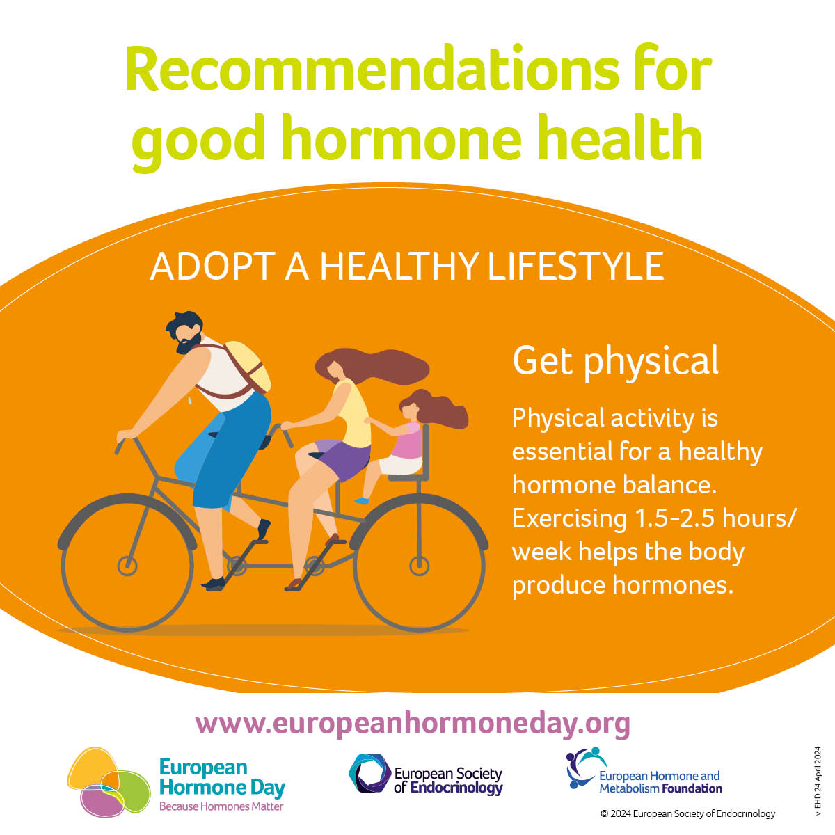 One of the 10 recommendations for good hormone health that we're exploring today is exercise. Read this article from The #Endocrinologist to learn more about endocrine physiology during exercise: ow.ly/Wf3t50Rmap4 #EuropeanHormoneDay #BecasueHormonesMatter @Your_Hormones