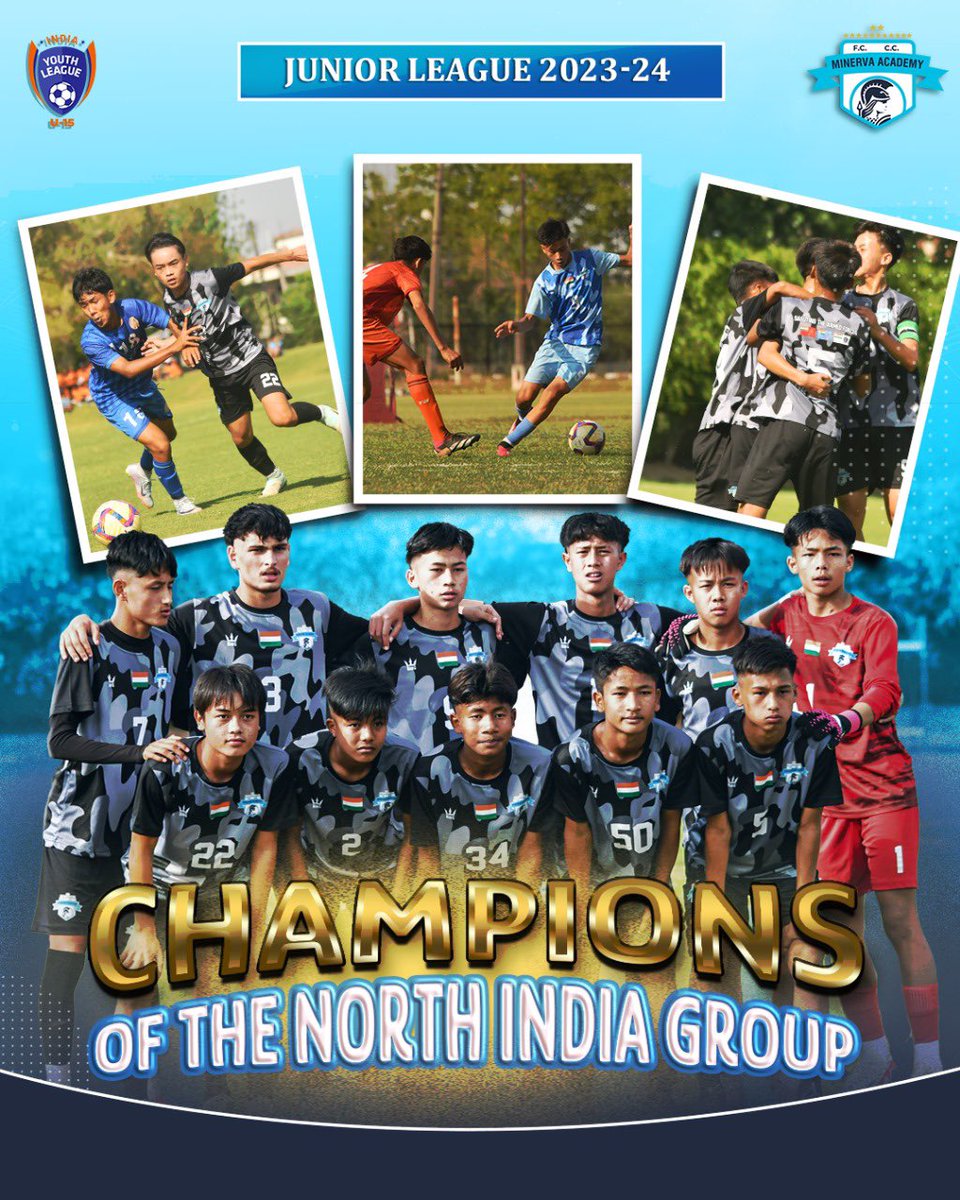 Super proud of the team, as our #Warriors emerges as Champion of Junior League 2023-24 North India Group.🏆🤩 Congratulations for qualifying to the knockout stage of Junior League 2023-24.🫡⚽ #MAFC #Warriors #TheFactory #IndianFootball #U15ILeague