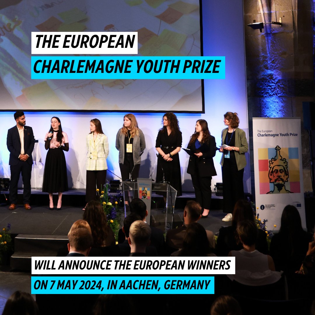 Exciting news alert 📣 In just two weeks, we’ll be unveiling the 3 European winners of the European Charlemagne Youth Prize! 🏆 The 27 national winners will gather in Aachen, Germany, for an unforgettable Winners Week. 🇪🇺 Mark your calendar 📅 7 May for the big reveal! #ECYP2024
