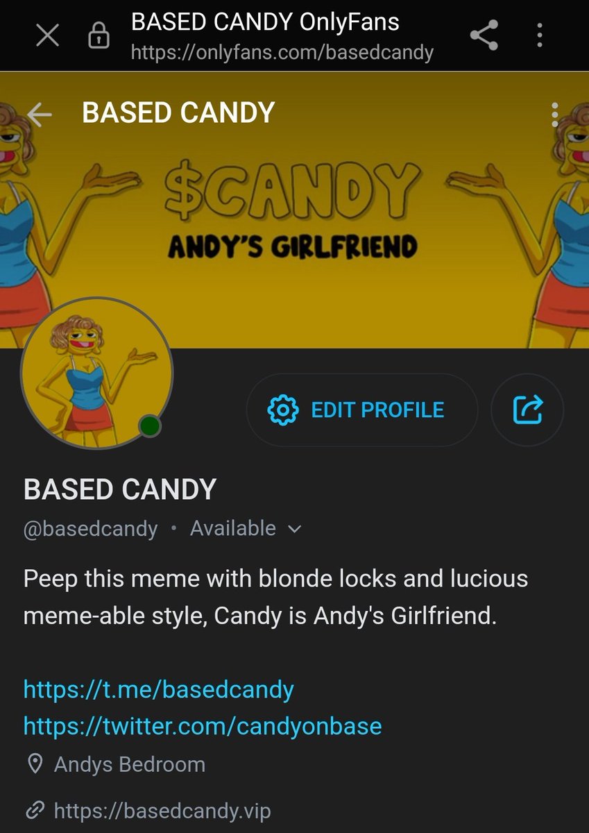 Follow me on @OnlyFans for explicit content. The baddest bitxh on $BASE 💅 onlyfans.com/basedcandy