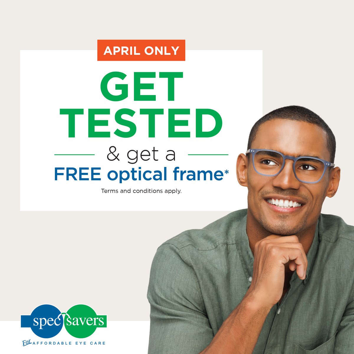 Get your eyes tested this April and get a FREE optical frame up to the value of R1000 📷📷 Book your eye examination now at your nearest Spec-Savers store to seize this fantastic offer! T’s&C’s apply. 📷📷 Exclusive to @Specsavers #specsavers #aprilpromo #eyetest #gettested
