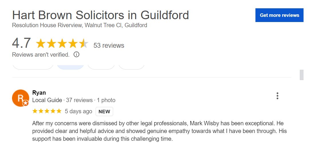What an incredibly heartfelt Google review for Mark Wisby, our Clinical Negligence expert. Well done Mark! 👏

#MedicalNegligence #MedicalClaims