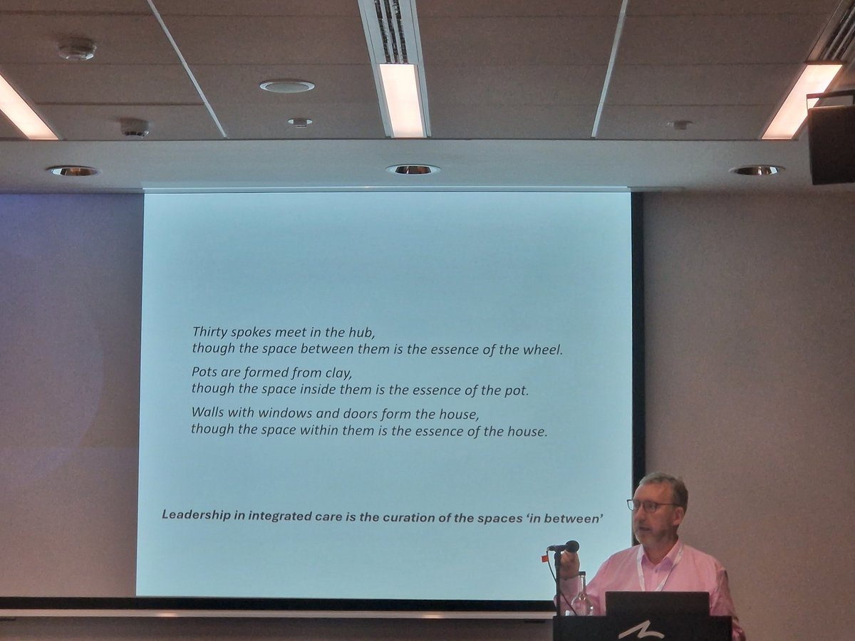 Many interesting insights from the SIG topic on Leadership for Integrated Care hosted by JP Harnett. @baker_ross speaking on the opportunities to gain insights on what is required for Leadership for Integrated Care. What works for people, what are their challenges and obstacles.