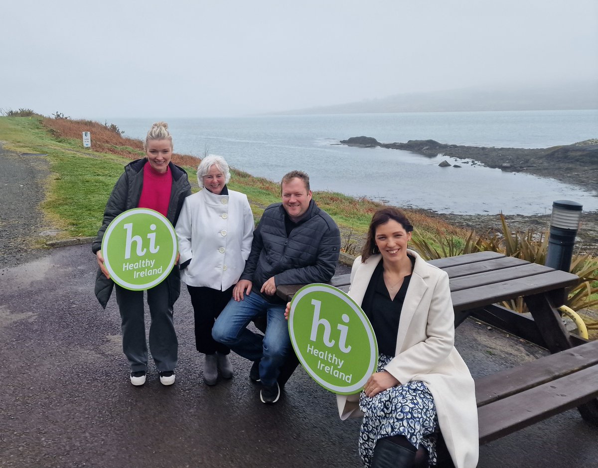 Launching the Beara Community Health & Wellbeing Day @berehavengc recently were Claire Hurley, HP&I, Liz O'Driscoll, Beara West FRC, Oscar Daly Bere Islands Project & Ann-Marie Thomas, @thecahacentre @HealthyIreland @HSELive @HSEHealthW @thewcdp @bereislandcommunity