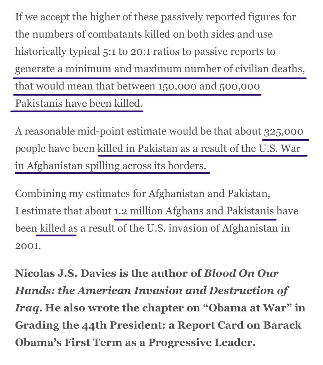 Biden wants to sanction Pakistan, all while the U.S. bombs Pakistan, which is a WAR CRIME, as the U.S. has never officially declared war upon that country

What’s egregious is how an estimated 325,000 Pakistani human beings have been slaughtered due to the U.S. war in Afghanistan