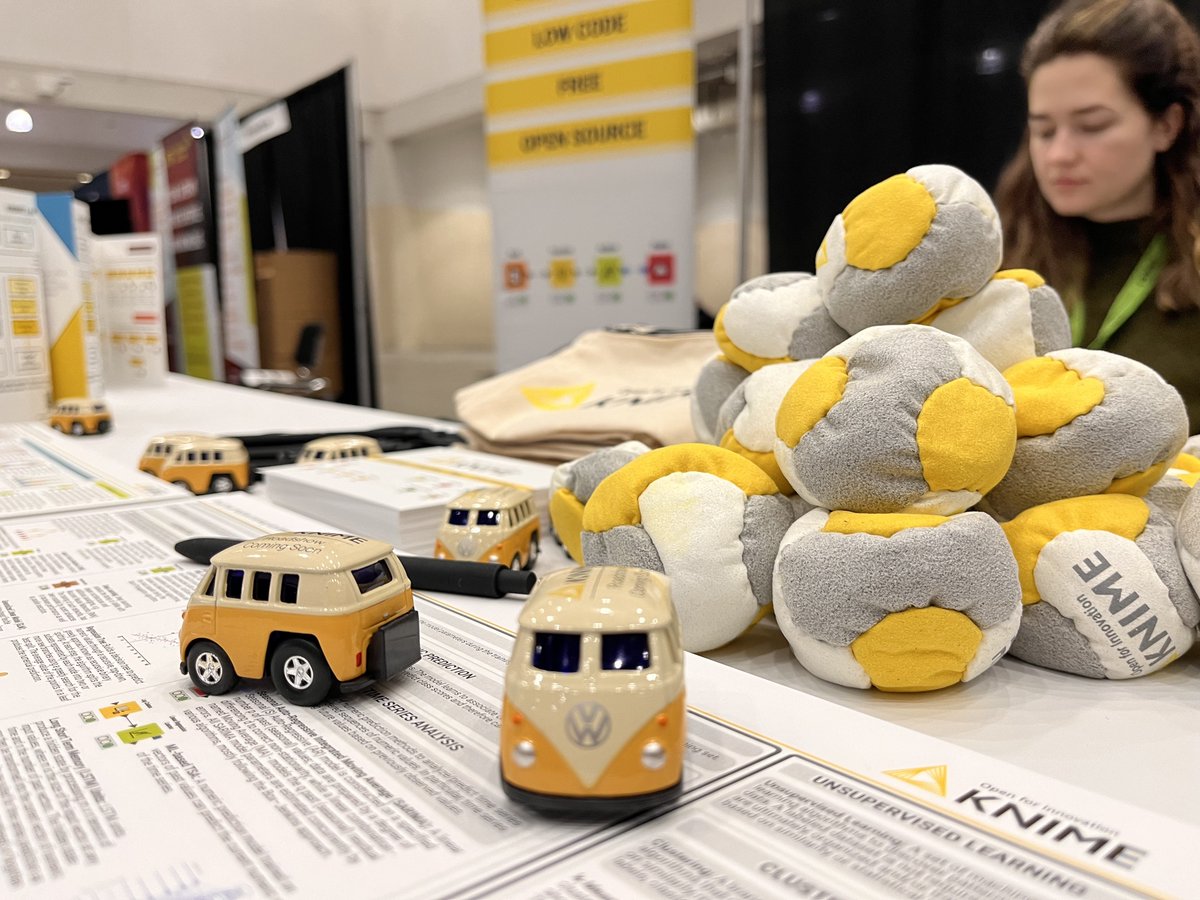 💥 If you are at the #ODSC in #Boston, come talk to us at the #KNIME booth (no. 31). 💥 Find out more about our #courses, #books, #events and grab a bunch of cool gadgets and #cheatsheets 😊 😎. Enjoy the conference! #KNIME #datascience #learning #opensource #free #lowcode
