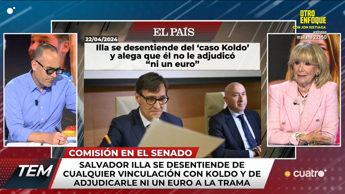 Salvador Illa se desentiende de cualquier vinculación con Koldo y de adjudicarle ni un euro a la trama cuatro.com/en-directo/ #TodoEsMentira23A