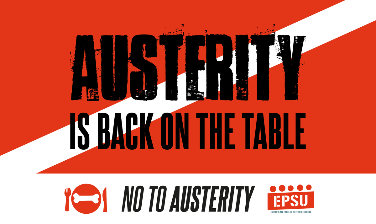 📣 #Austerity is back on the table: Fightback is the only solution!

EPSU General Secretary @JW_Goudriaan: 'Many countries will have to cut the number of nurses, firefighters, care workers, tax inspectors & more while public services are already suffering from staff shortages.'