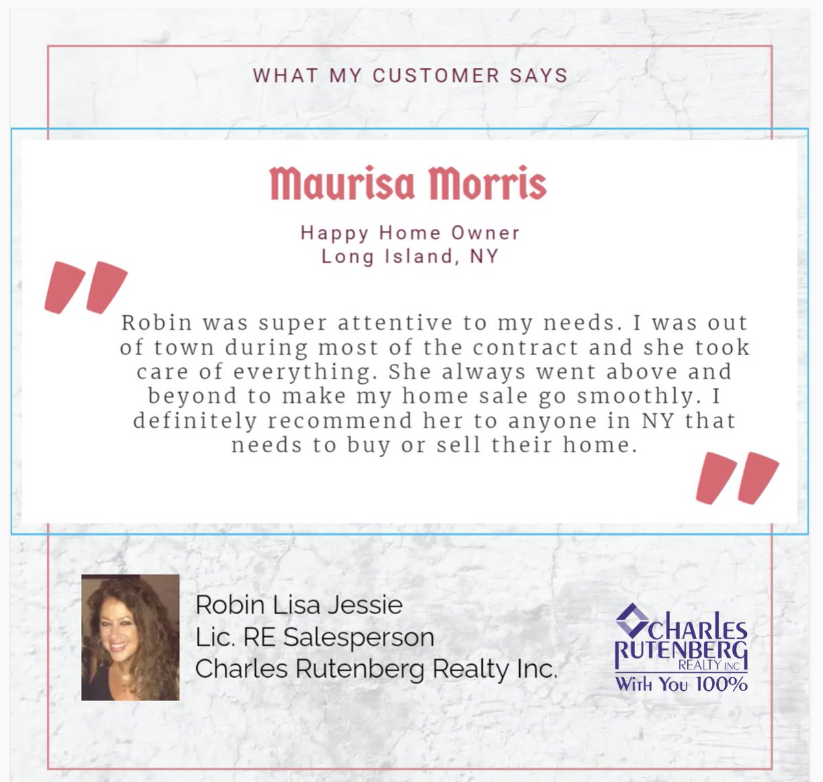 I love my clients!  Thank you Maurisa for your gracious review!

#testimonial #5starreview #lovemyclients #realestatereviews #livingonlongisland #lovewhatyoudo