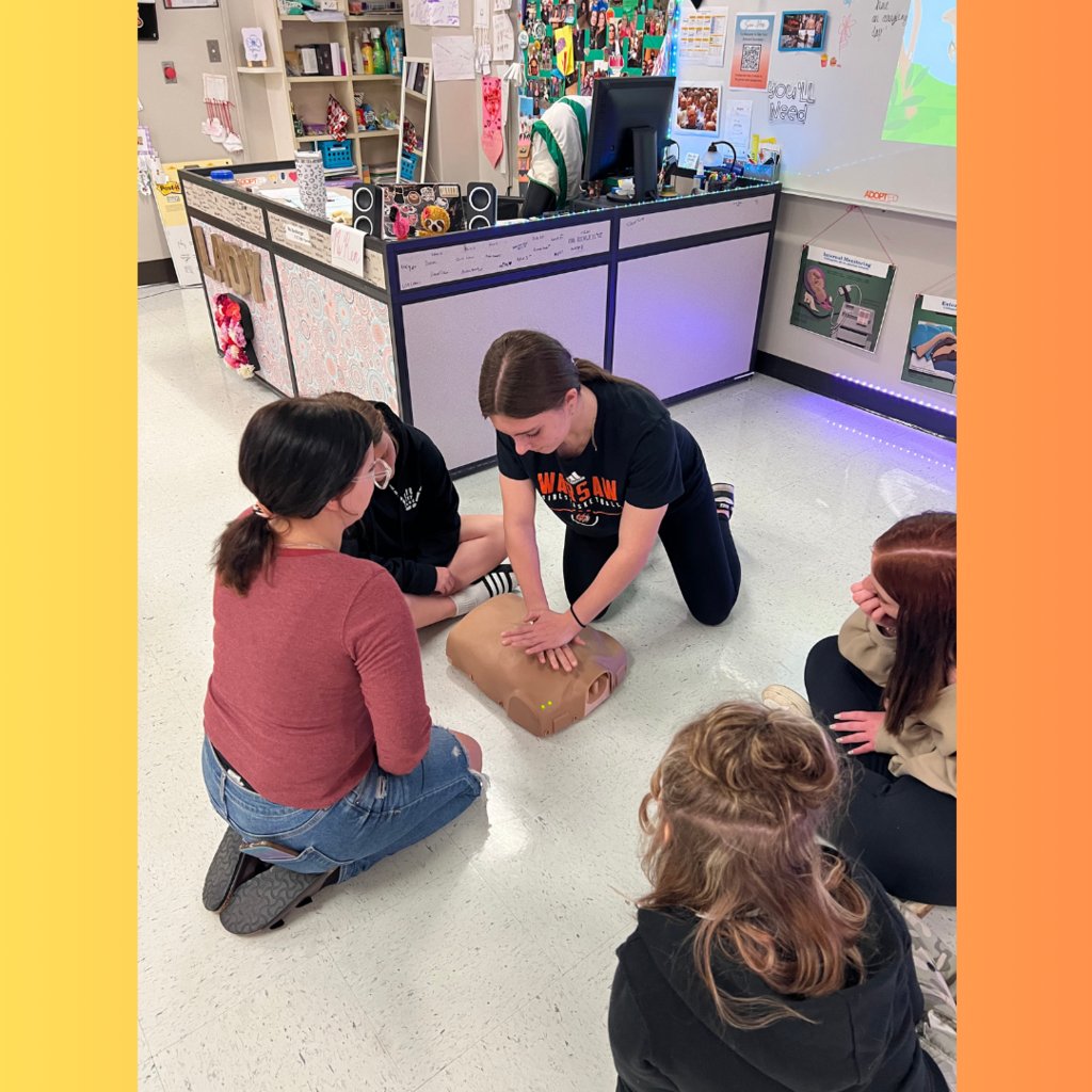 Last week students in Miss Dian's and Miss Renbarger's Child Development classes became CPR certified.  Thank you to Terry Brown of Lutheran EMS for facilitating this for our students! #ExperienceWCS #WCSmission
