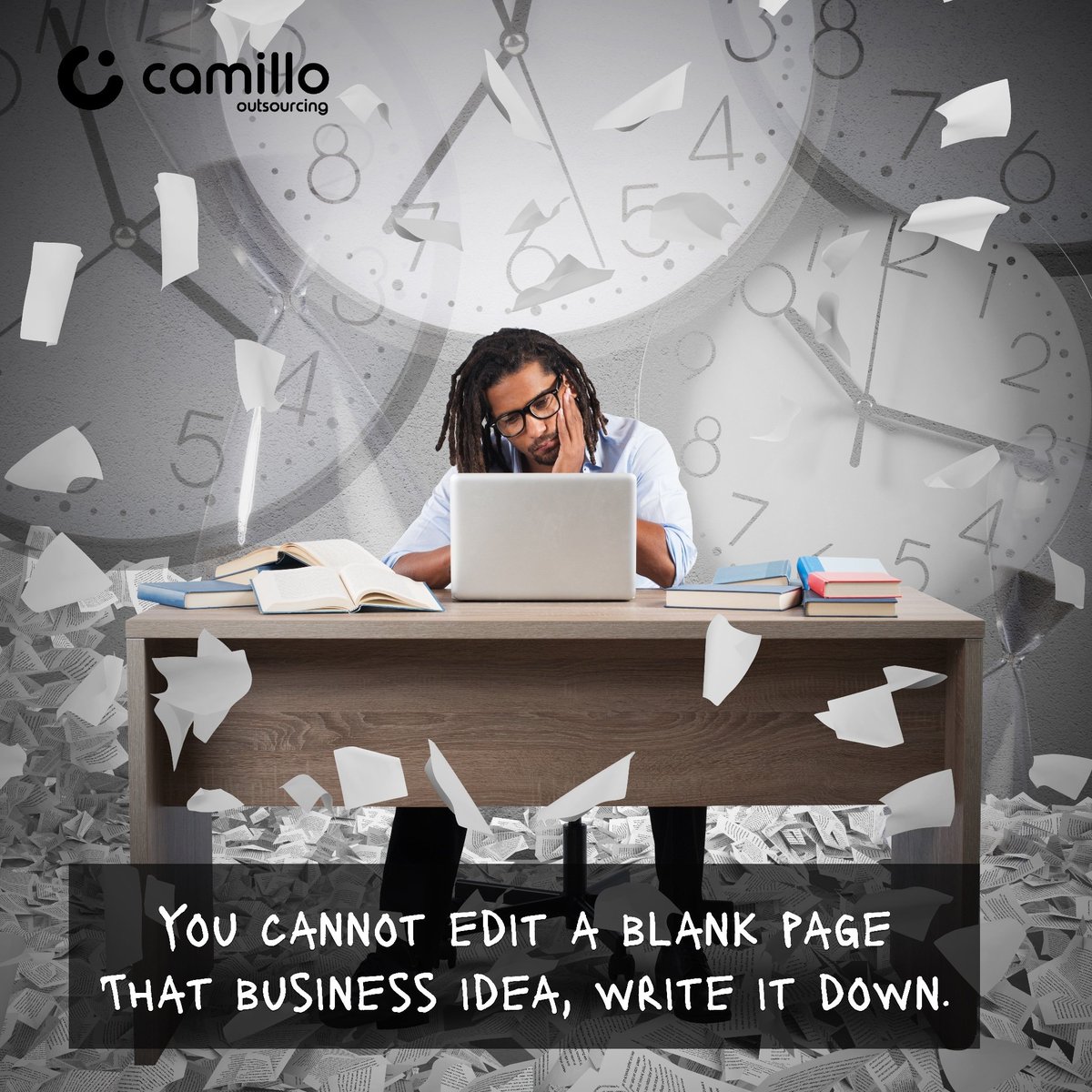 That idea, write it down
The process, write it down
The plans, write it down
Execution, write it down
Resource, write it down 
To re-strategize, write it down.

Don't forget to document every step.

#camillo #outsource #outsourcing #documentation #businessplan #businessproject