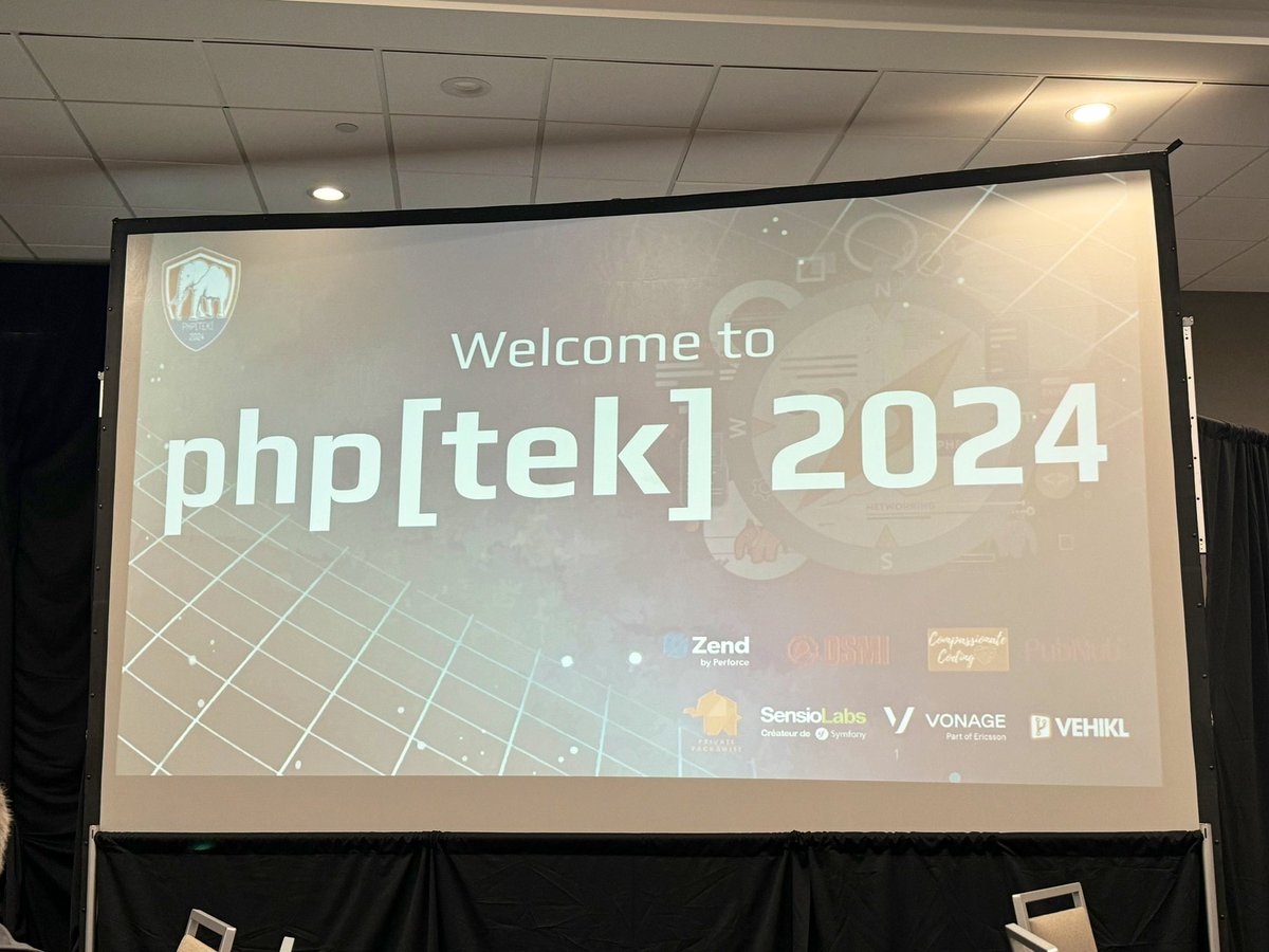 It’s time to kick off @phptek in Chicago. 

LOTS! of first-time visitors!! Great to see!!

Fun fact: I started my speaking career at #tek13, and what a career it has been. 

Not onstage today, but always happy to chat about #Shopware & #eCommerce. #tek24