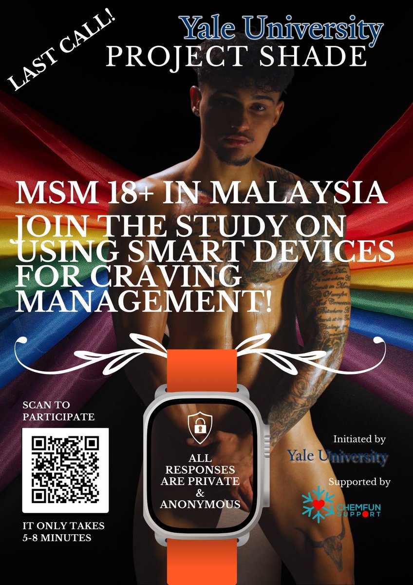 CFmPodcasting's tweet photo. (Last call!)Universiti Yale sedang menjalankan kajian tentang penggunaan "wearables" utk mengawal cravings. Minta semua PLU 18+ di Malaysia utk sertai kajian ini dengan menjawab beberapa soalan mudah. Klik sini: https://t.co/fxNleOLuzr… ❤️🌈 https://t.co/9J4wMXCa8W