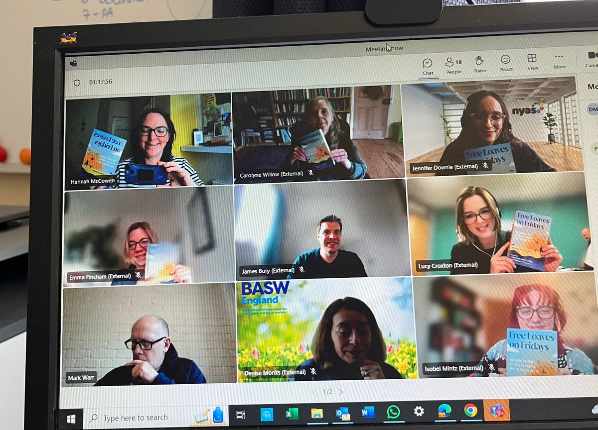 A4CinCare's tweet photo. Huge congratulations to @RebekahPierre92 &amp; everyone involved in 'Free Loaves On Friday' ...  We had a mid-meeting book wave 😀So many people across the Alliance already getting stuck into this important book... @lemnsissay https://t.co/PnODQs6P2J