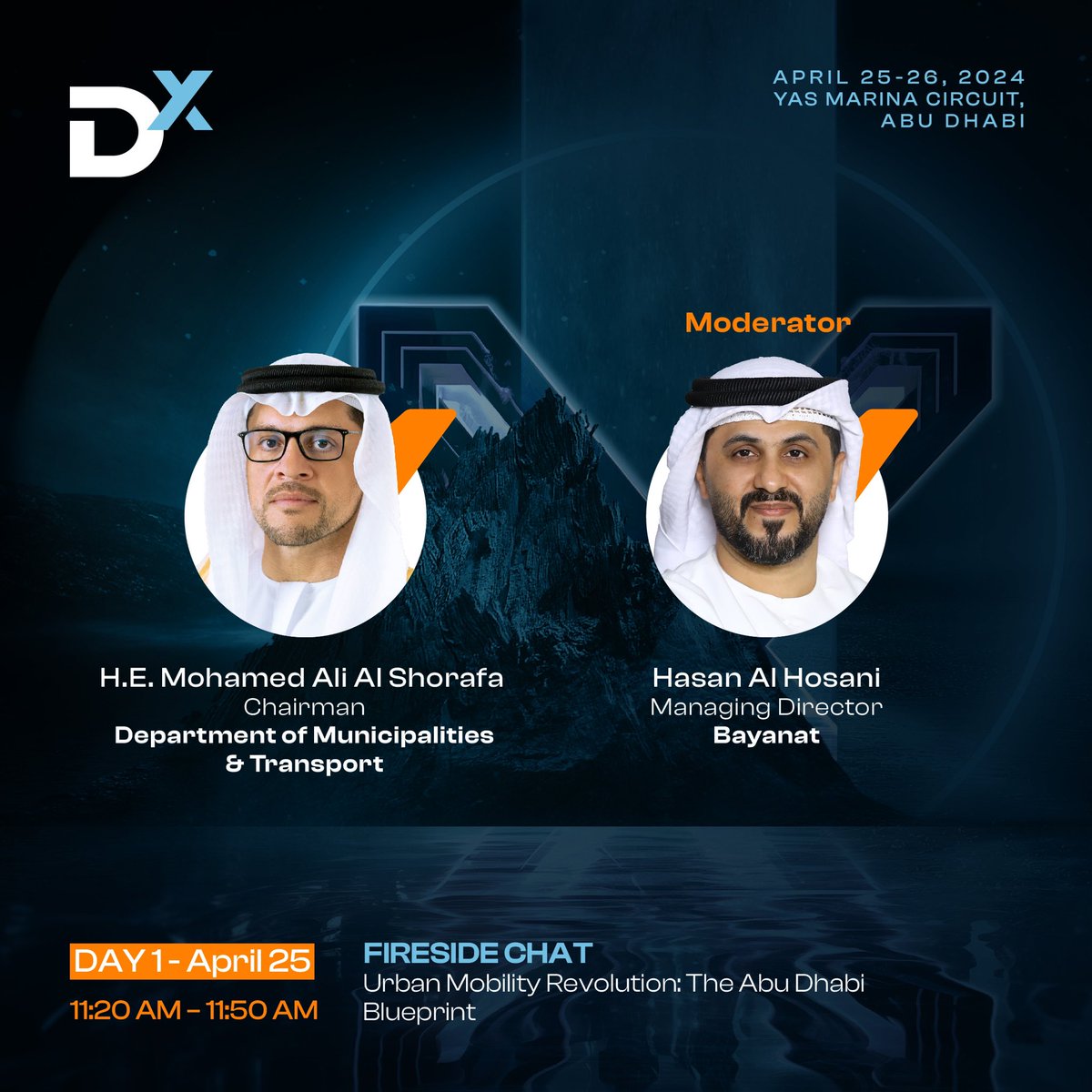 Join us for an engaging fireside chat about the urban mobility revolution: The Abu Dhabi Blueprint🔥 Don't miss out on this exclusive session! 📅 April 25-26, 2024 📍 Yas Marina Circuit, Abu Dhabi @Bayanatg42 @AbuDhabiDMT @InvestAbuDhabi @saviabudhabi