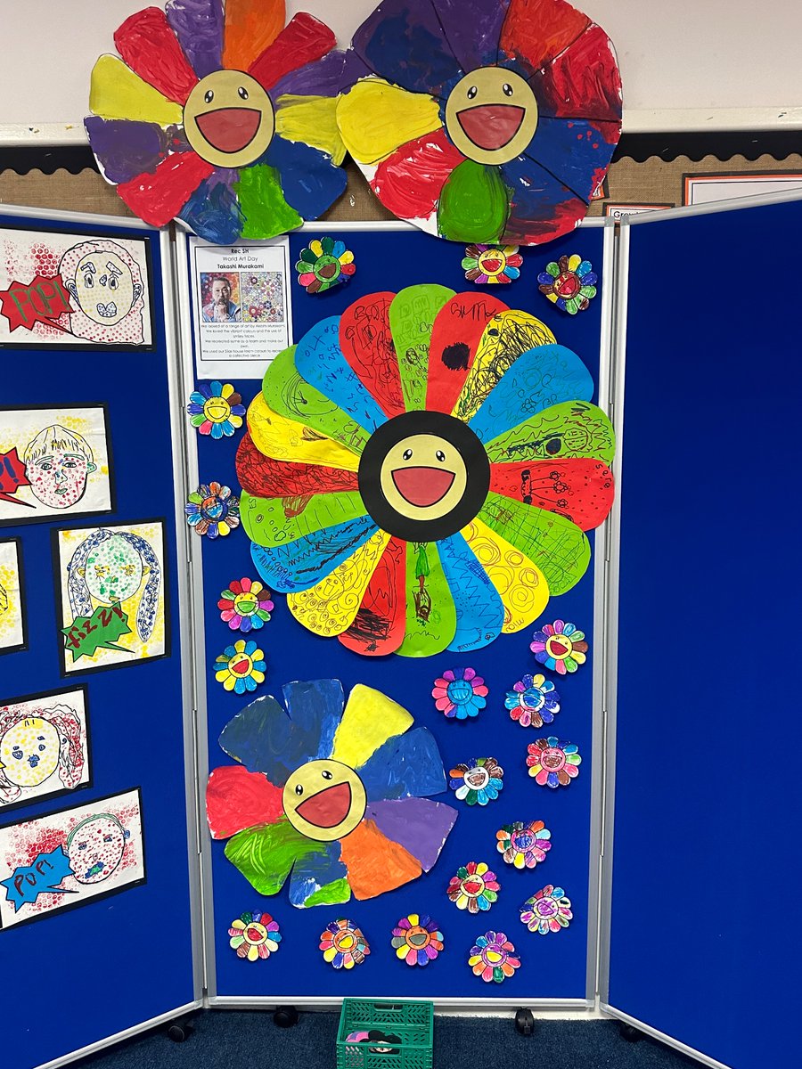 Come and see our amazing Takashi Murakami inspired artwork as a part of our annual World Art Day gallery.  Visit us from 3:15pm until 3:45pm for the duration of this week. 
#SilasArt <a href="/stsilasschool/">St Silas CE Primary School</a>
