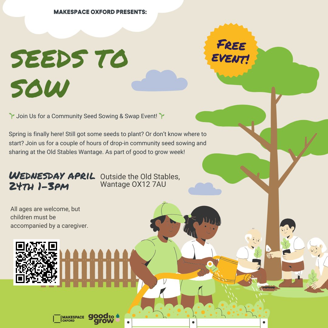 🌱 It's Good To Grow week! Join the residents at The Old Stables for a free seed-sowing and swapping event. Bring along any old plant pots, yogurt pots, or toilet rolls you want to recycle! 🌱 #GoodToGrow #SeedSowing #FreeEvent #Wantage