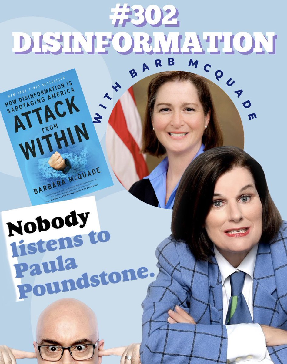 We’ve got former US attorney and author of “Attack from Within,” Barb McQuade here to give us all the info on disinfo! And once you’ve gotten the word, how about 10 more? It’s Password: Part Deux! Listen wherever you get your pods! @BarbMcQuade @paulapoundstone @Glassboxmedia_