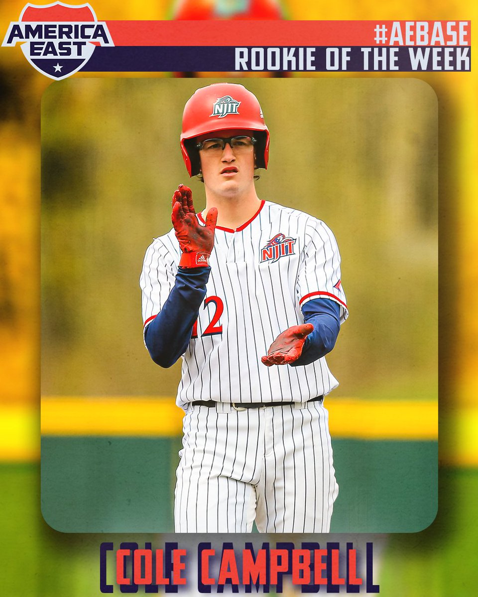 The @NJTechBaseball offense was 🔥 last week while the @_BryantBaseball pitching was on point! Player: Luke Longo, NJIT Pitcher: Austin Wainer, Bryant Rookie: Cole Campbell, NJIT 📰 americaeast.com/news/2024/4/23…