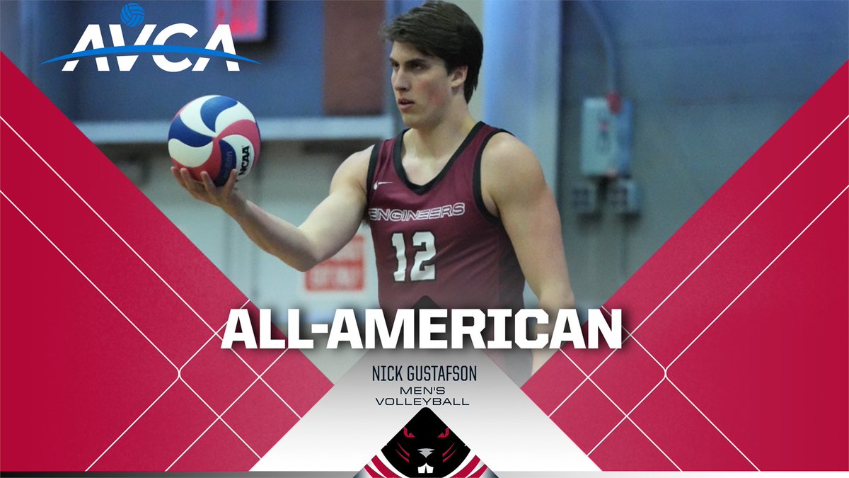 Congrats to Nick Gustafson of @MITMensVB for being named an @AVCAVolleyball Second Team All-American! Release: tinyurl.com/5n7dx6ct