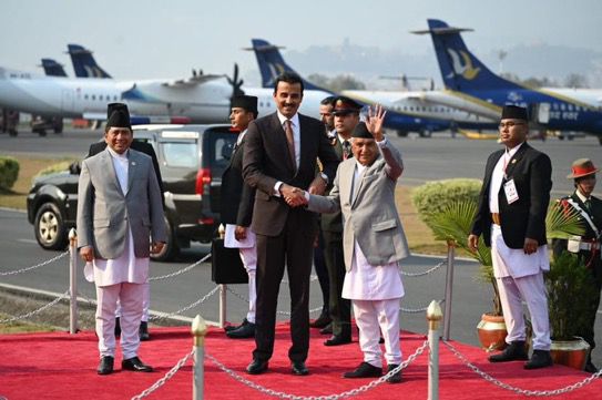 Amir of Qatar Tamim bin Hamad Al Thani in Nepal