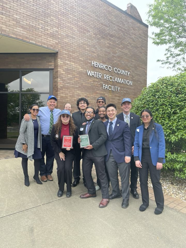 Over the weekend, students from GMU - EFID competed in the VWEA Wastewater and Environmental Student Design Competitions. Wastewater placed 1st and Environmental placed 2nd! Well done to everyone involved.