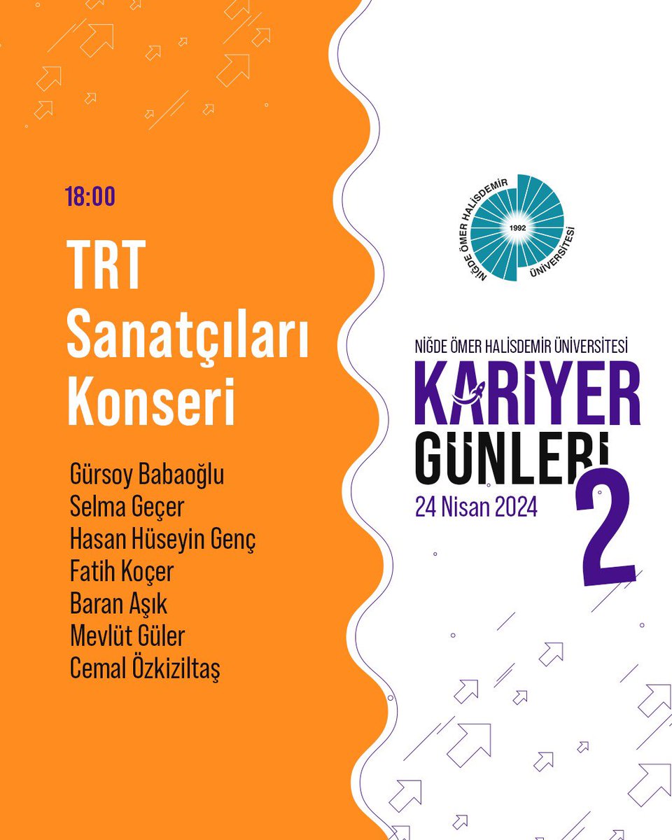 Gençleerrrr🙋🏻 2. #NÖHÜ Kariyer Günleri'nin ilk gününde kendi alanlarında birbirinden değerli isimler sizlerle tecrübelerini paylaşacaklar.🎯💬🗣️ 📌Kariyer sürecinize önemli katkılar sunacak olan etkinliklerimize bekliyoruz.🤗 @NOHUkagem #Niğde