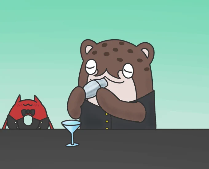カクテルボクカワウソ。11周年おめでとう記念(カクテルドレス記念?) 