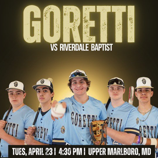 The Goretti Gold team takes on Riverdale Baptist this afternoon away at 4:30.