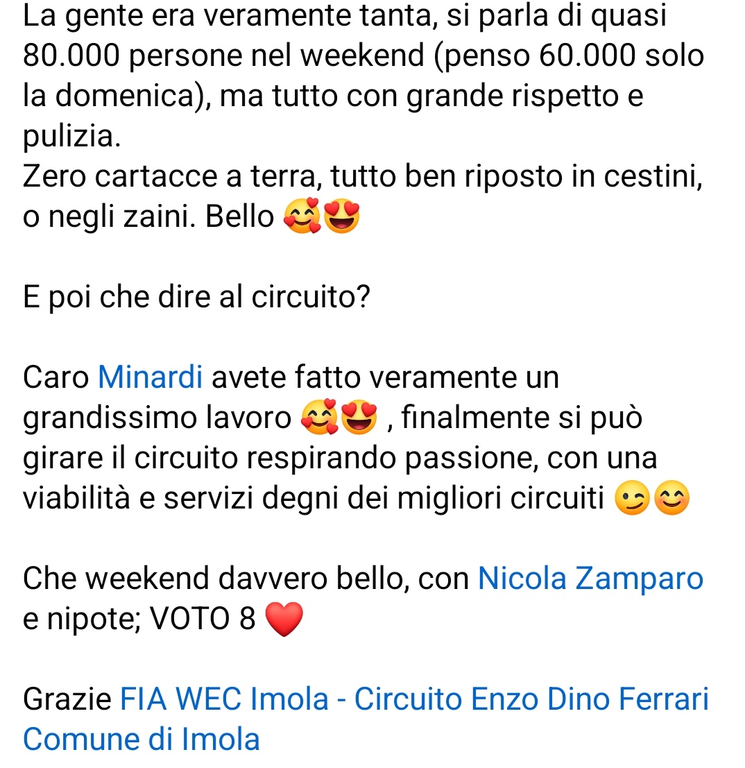 Davide_QV's tweet image. Cosa dire del WEC? 😉😊

#6HImola #wec #autodromoimola #wecimola @Hypercar_GTP #ferrari  #Minardi