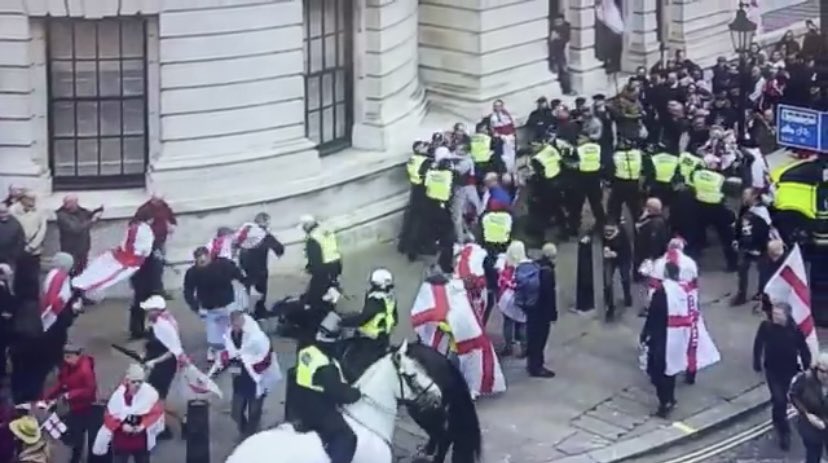 Police when you’re woke breaking the law, vs police when you wear an English flag on St Georges day