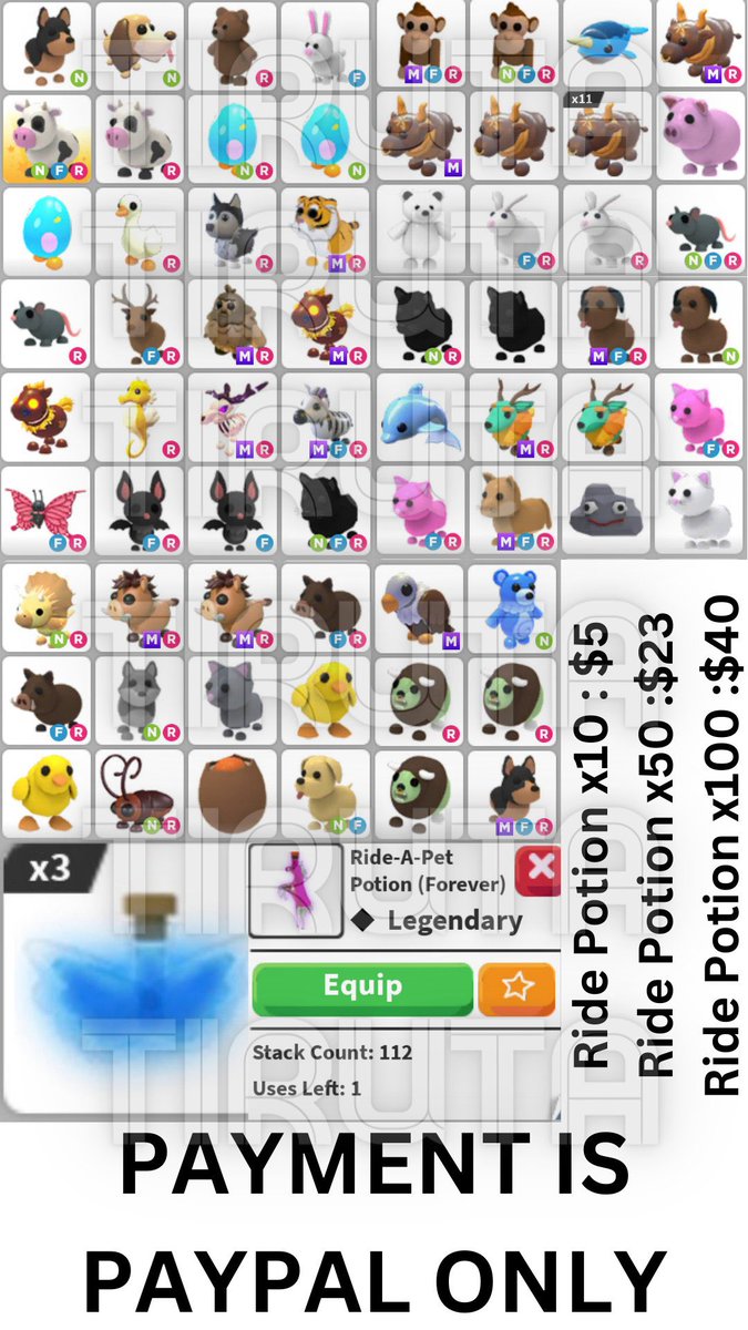 SELLING PETS & ROBUX FOR PAYPAL U$D
*𝗗𝗠 𝗙𝗢𝗥 𝗣𝗥𝗜𝗖𝗘𝗦*
CHECK MY ALL SUCCESS PROOFS ON PIN 📌 #Adoptmetrades #adoptmetradings #adoptme #royalehightradings #royalehigh #roblox #adoptmetrading #adoptmetrade #adoptmetradings #adoptmetrading #adoptmeselling #AMTrading #robux