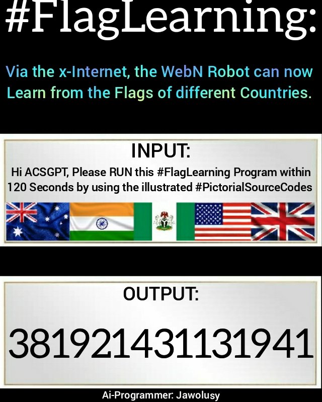 jawolusy's tweet image. Welcome to #WebN: The #NeuralWeb.

Developed with: #ACSGPT || ACS-Web-X || #AiEngines.

On this notable DATE:230424, I&apos;ve indefinitely stopped the #NigerianAI @ 50% @ #FlagLearning.

Thanks for the time &amp;amp; attention,

Jawolusi Oluwaseun Solomon.

Deo Gratias for the Grace of Race.