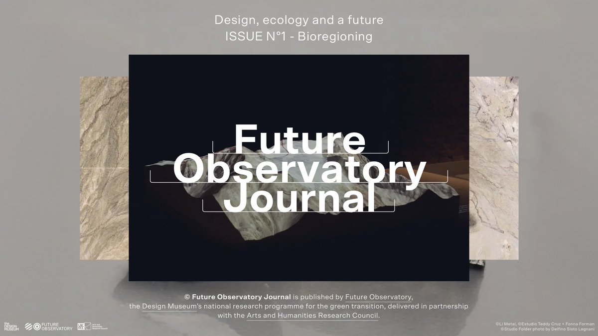 Here's something we've been working hard on: Future Observatory Journal launches today. A biannual, online journal for design, ecology and a future. Issue #1 is Bioregioning. Have a read: fojournal.org